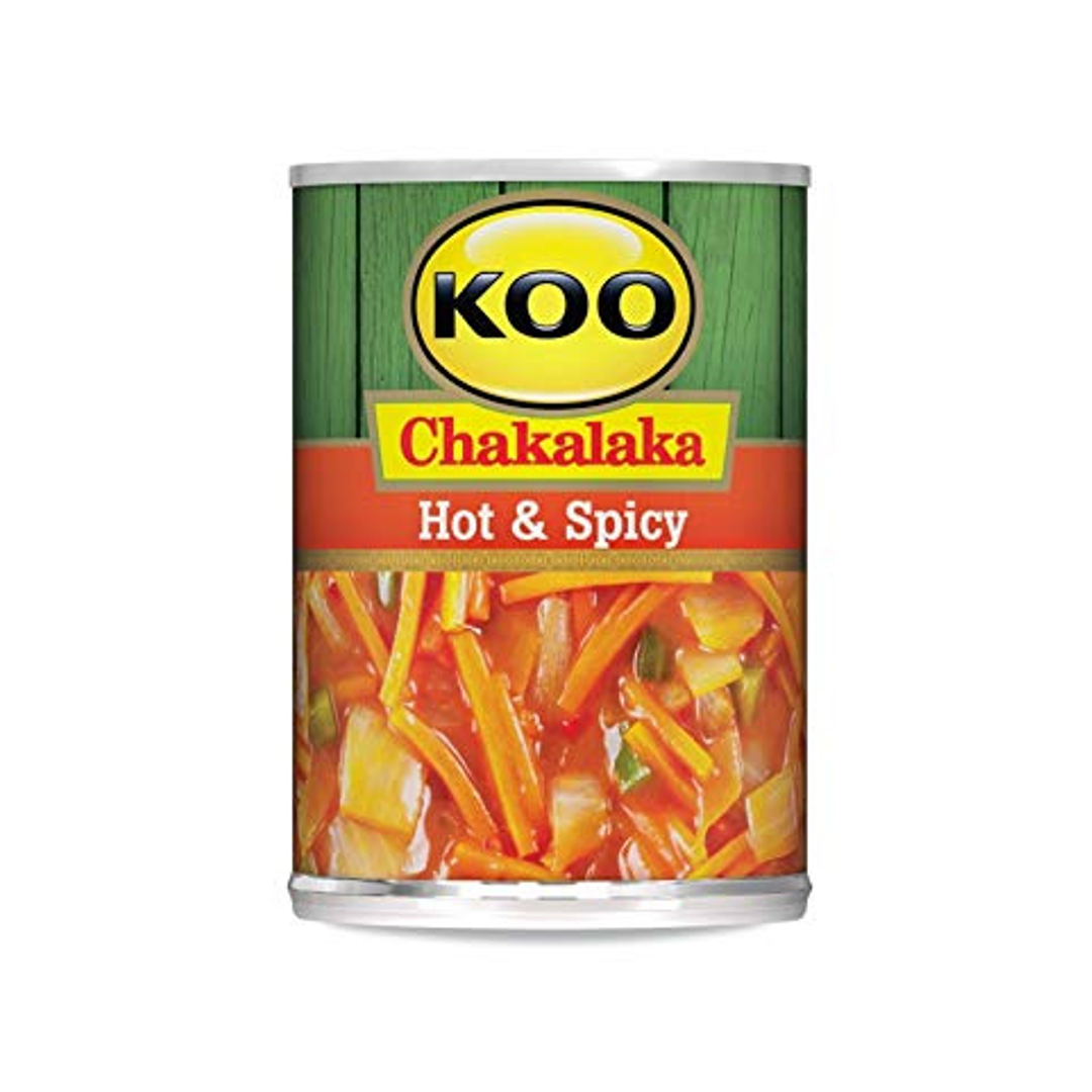 KOO Hot and Spicy Chakalaka, 410g - 12 pack