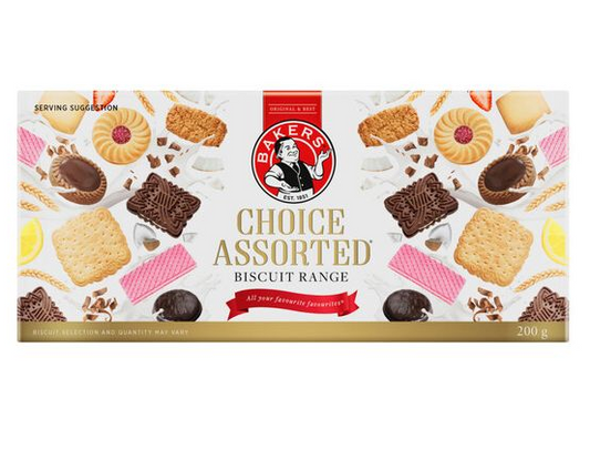 Bakers Choice Assorted 200g - 12 Pack