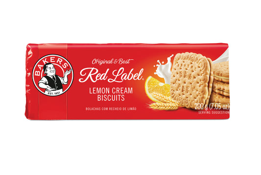 Bakers Red Label Lemon Creams 200g - 12 pack