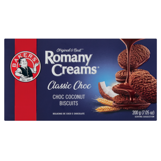 Bakers Romany Creams classic choc 200g - 12 Pack